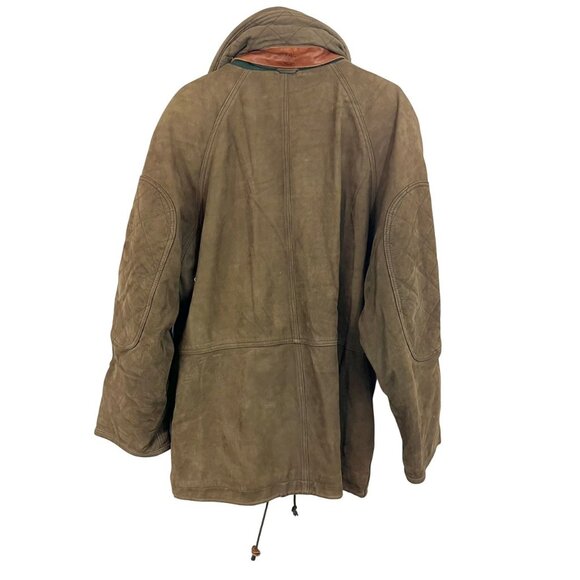 Timberland Weatherproof Calf Skin Leather Heavy Jacket Brown Distressed MEDIUM - Picture 2 of 10